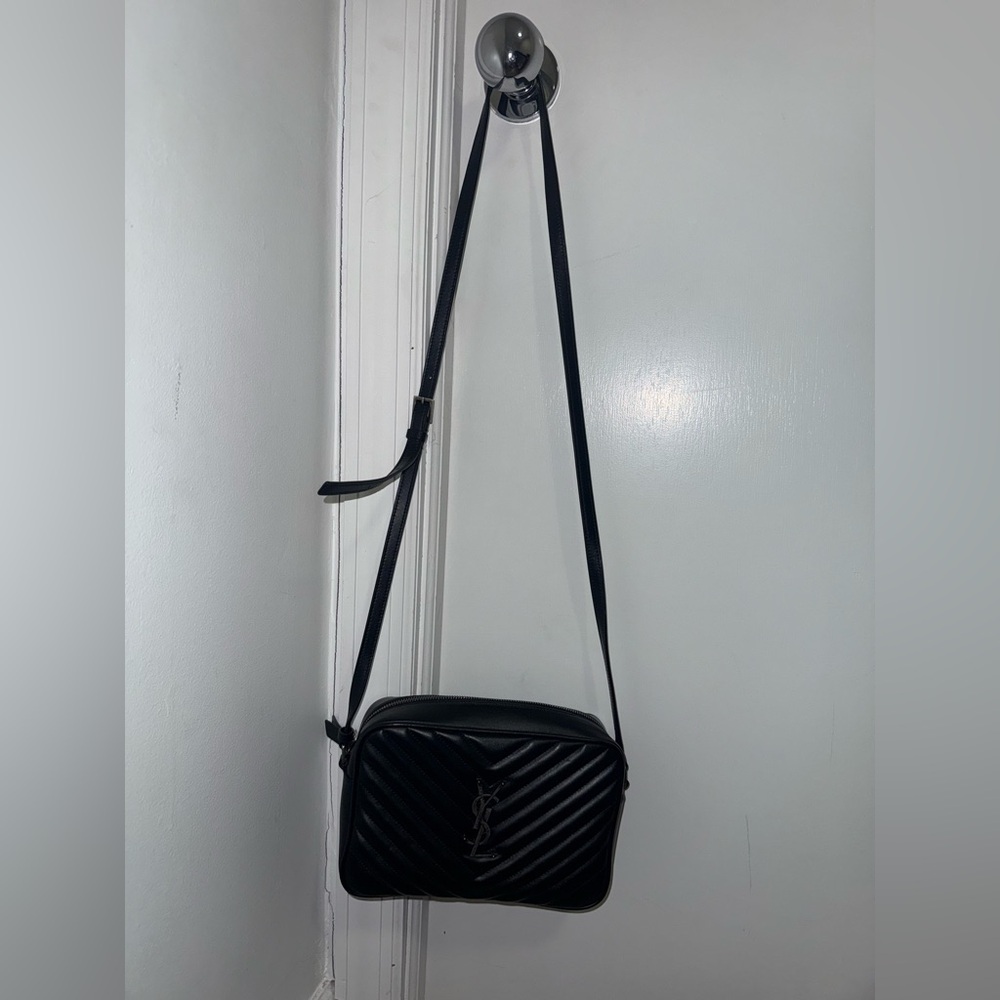 YSL Black Quilted Crossbody Bag